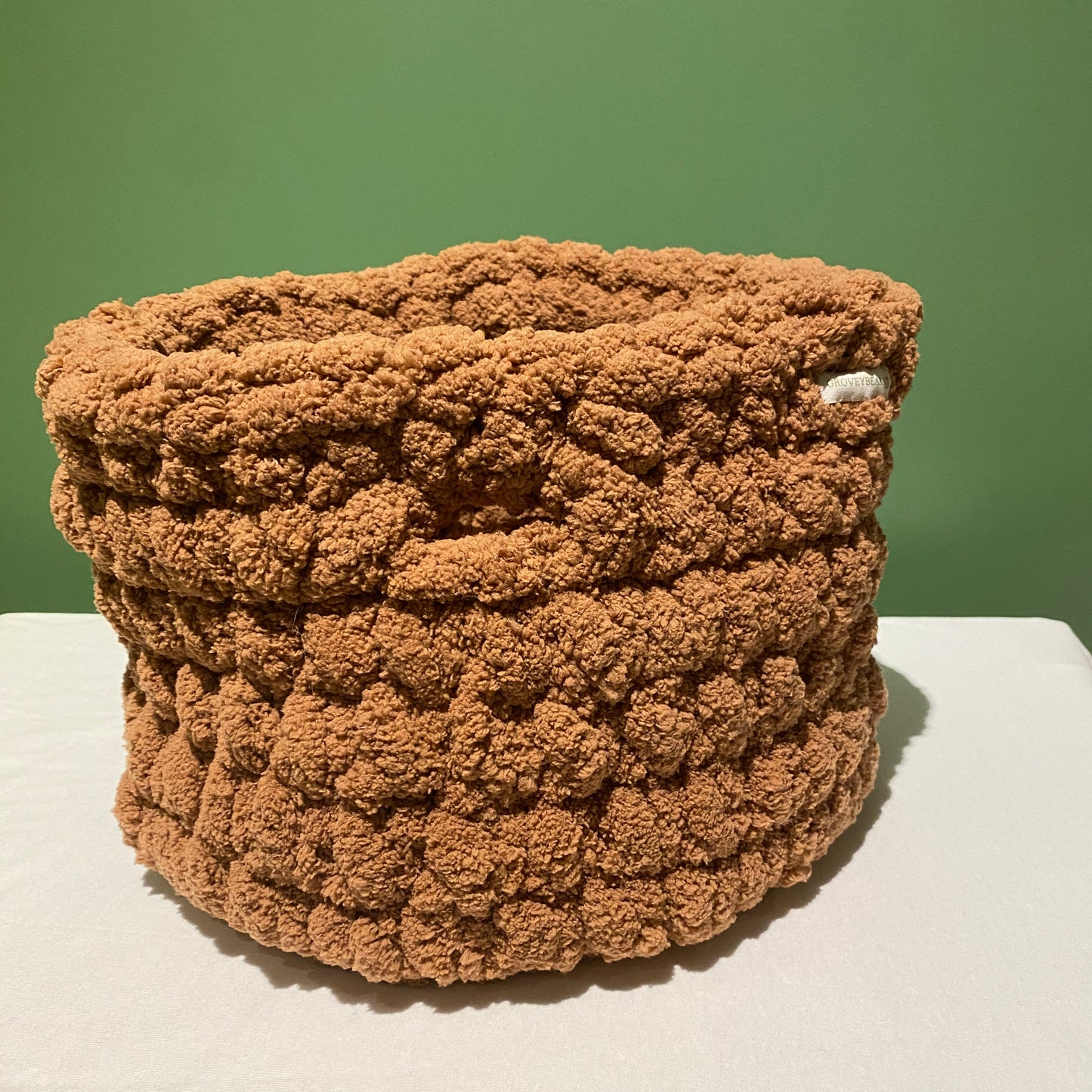 Panier crochet taupe (moyen)